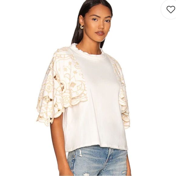NWTs Free People Angel Tee in Ivory Size Small - Picture 2 of 7